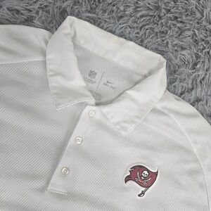 Nike‎ 474452-100 NFL Onfield Buccaneers Dri Fit Mens XL White Short Sleeve Polo